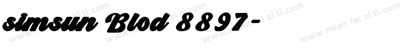 simsun Blod 8897字体转换